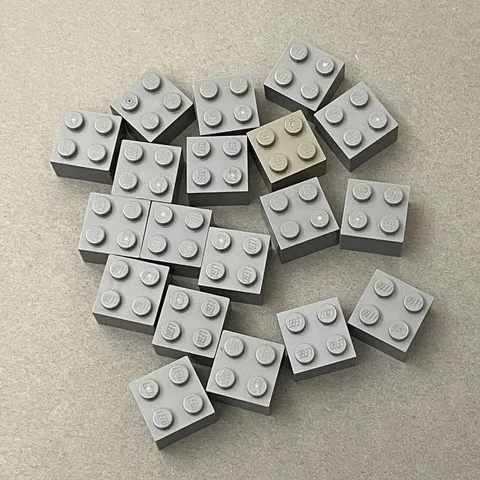 Lego 3003 Dark Gray Replacement Parts Pieces Lot of 19
