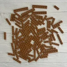 LEGO MEDIUM NOUGAT LOT 105 PCS 1X8 1X6 1X4 PLATES VARIETY BUILDING PIECES