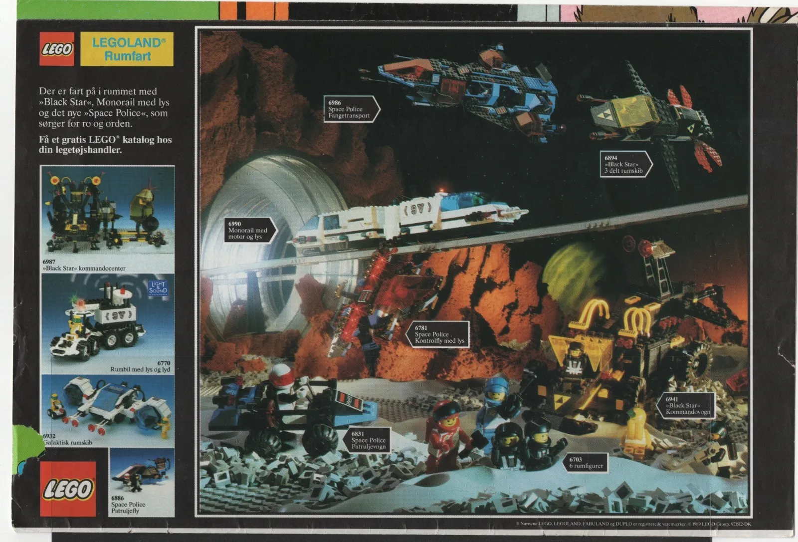LEGO ADVERTISING INSERTS #  1-1656 # SPACE # 1990 #