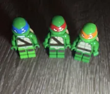 LEGO Teenage Mutant Ninja Turtles Minifigures Lot of 3 Plastic Character