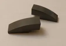 Lego x2 Dark Bluish Gray 1x3 Slope Curve, 50950 (028-266)
