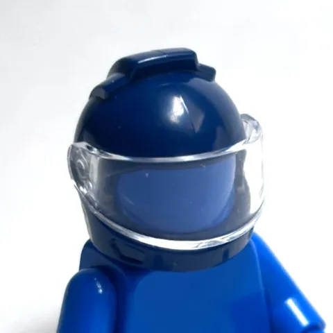 Lego - Minifigure Headgear - Dark Blue / White, Helmet, Space / Racing