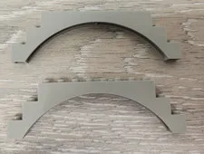 Lego 6108 Old Light Gray Arch 1 x 12 x 3 Replacement Part Piece Lot Of 2