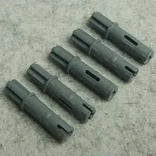 LEGO 11214 Technic Axle 1L with Pin 2L Friction Ridges Dark Bluish Gray x5