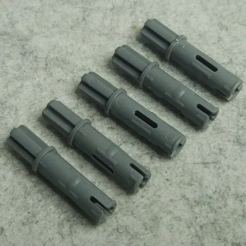 LEGO 11214 Technic Axle 1L with Pin 2L Friction Ridges Dark Bluish Gray x5