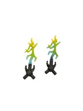 LEGO (2) Hero Factory Weapon - Lightning w Marbled Blue/Yellow Pattern