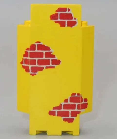 LEGO Panel 3x3x6 Pirate Corner Wall Yellow w Red Bricks