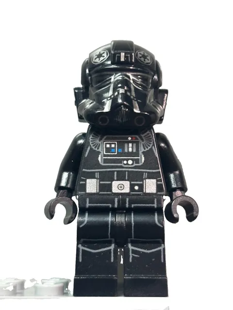 LEGO Star Wars TIE Fighter Pilot Minifigure Black Helmet 1 Piece No Cracks