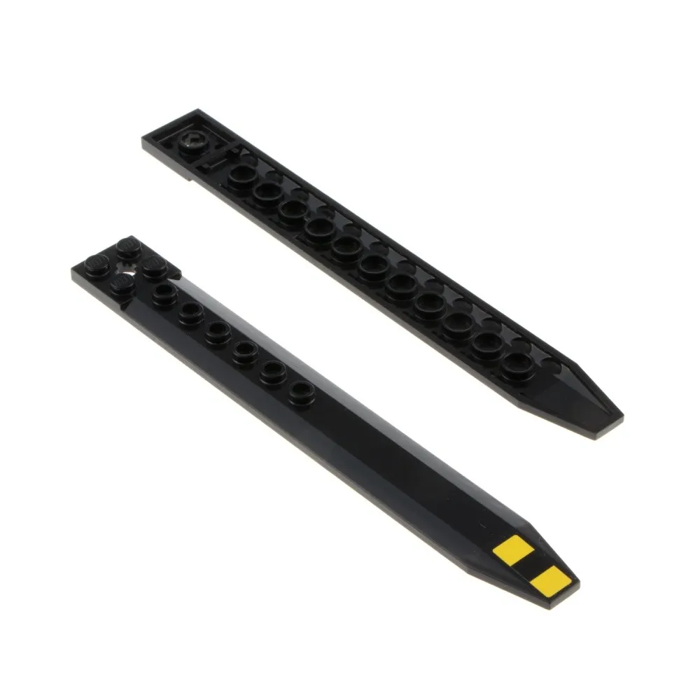2X Lego Rotor Blade 2X16 Black Axles Hole Propeller Wing Sticker 62743pb00