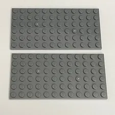 Lego 3028 Dark Gray Replacement Parts Pieces Lot of 2