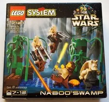 VTG 1999 LEGO Star Wars: Naboo Swamp (7121) Box + Instruction manual + extras
