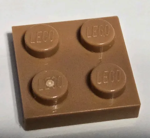 LEGO Parts - Medium Nougat Plate 2 x 2 - No 3022