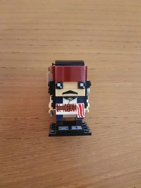 LEGO MOC Brickheadz #41593 Captain Jack Sparrow Complete Set No Box/Instructions