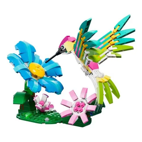 LEGO Animal Wildlife Creations: Colorful Hummingbird (312 Pcs) CREATOR 3 IN