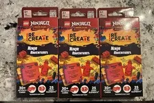 LEGO Ninjago ReCreate: Ninja Adventures activity card set. All Three For1Price.