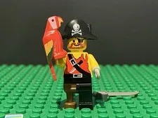 LEGO Pirates Captain Ironhook Minifigure w/ Parrot & Sword pi022 6278 6292 6264