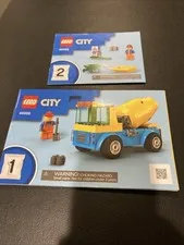 LEGO City Instruction 60325 Construction Cement Mixer Truck BOOK 1&2 ONLY Lot 17