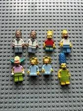 Lego Minifigure Simpsons CMF Lot of 8 Homer Marge Bart Maggie Krusty Dr. Hibbert