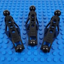 3X LEGO Bionicle Warriors BLACK Rahkshi Leg Lower Section Part Lot 45749