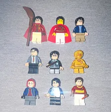 LEGO Harry Potter Minifigures Lot of 9 w/ Accessories Brooms Wand Plastic 6+