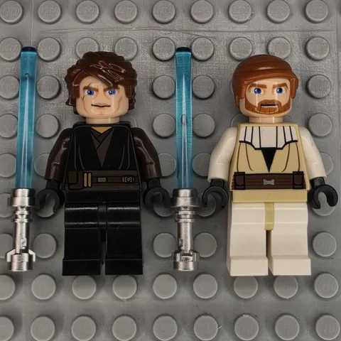 Lego Star Wars Minifigures SW0317 Anakin Skywalker SW0197 Obi-Wan Kenobi