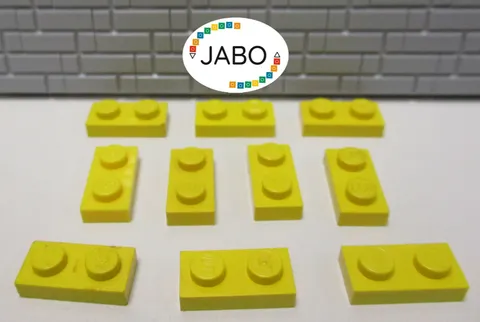(J7/2/9) LEGO 10x3023 Plate Flat 1x2 Yellow