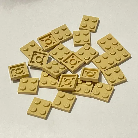 Lego 3022 Beige Replacement Add-on Pieces Parts Lot of 23