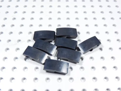 LEGO Lot of 8 Black 2x1 Curved Slopes No Stud BF