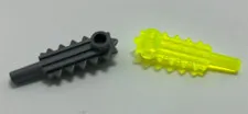 Lego 6117 Minifigure Utensil Chainsaw Dark Bluish Gray Neon Green lot qty 2