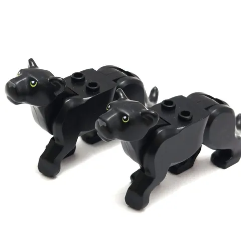 LEGO Panther Lot Large Black Wildlife Cat Bundle CITY 60159 Jungle Animal QTY 2