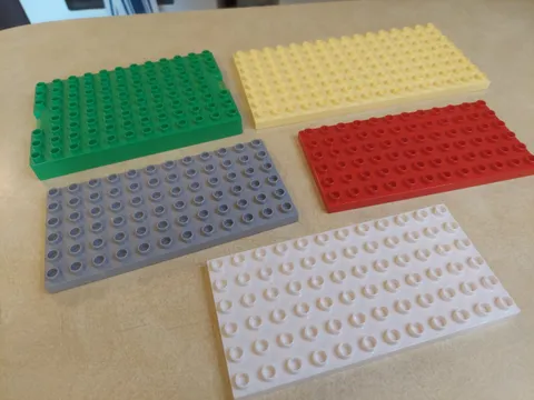Lot of 5 Lego Duplo Base Plates in various sizes