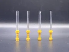 LEGO STAR WARS LIGHTSABER GOLD HILT WITH TRANS CLEAR BLADE LOT OF 4 BRAND NEW