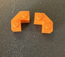 LEGO Part 87620 Orange 2x2 Brick Facet Brick - Lot Of 2