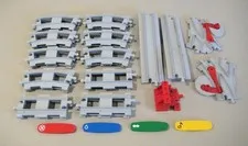 Lego Duplo 29pc Gray Train Track & Action Bricks Parts & Pieces