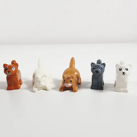 Lego  Cat Minifigure Lot of 5 Cute Pet Animal Kitty Kitten