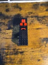 LEGO  AA  Black Battery Box 4x14x4 2846 2847c00 Red Buttons Yellow Base