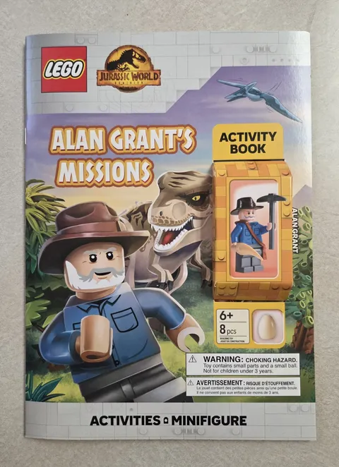 LEGO Jurassic World Dominion Alan Grant's Missions Activity Book & Minifigure