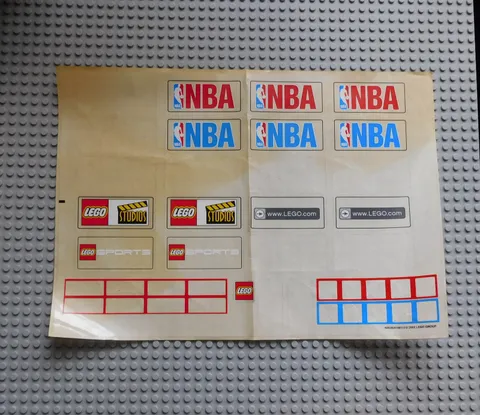 LEGO ® 3432stk01 set 3432 NBA challenge sticker decal incomplete 2