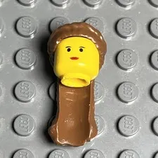 Lego Star Wars Cloud City Princess Leia Minifigure sw0104 Head + Hair Parts 2D