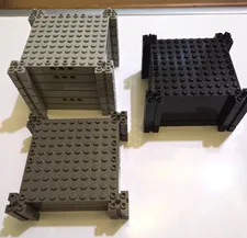 Lot of 12 Black and Gray Lego Tower Plates 30645