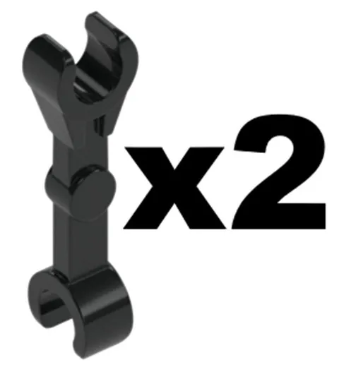 Lego 2 Castle SKELETON Minifig STRAIGHT ARMS Black Part 59230 D824