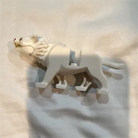 LEGO Hobbit White Warg Dark Red Nose