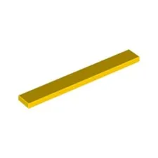 LEGO Briques Pièces 10x Brillant Jaune 1x8 Carreau Plat Mince sans Clou 4189400