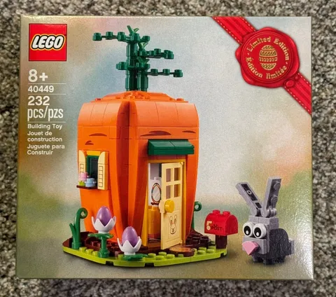 LEGO 40449 Easter Bunny’s Carrot House – New Sealed – Limited GWP – Seasonal Set