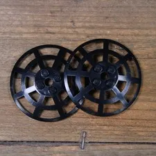 LEGO Black Dish 6 x 6 Inverted Radar Webbed Type 2 Part 4285b Qty 2