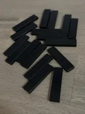 LEGO 2431 Black Tile 1x4 - 17 Pieces