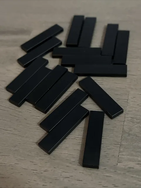 LEGO 2431 Black Tile 1x4 - 17 Pieces