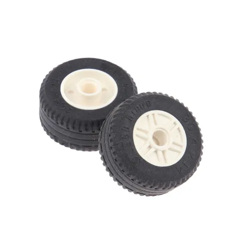 2x LEGO Rad 30.4x14 Black Solid Rim 18x14 Car White 58090 55981c03