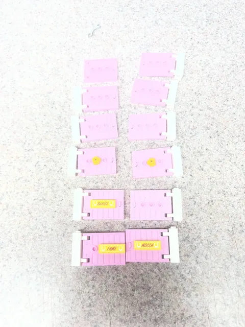 Lot Of 12 LEGO Friends Horse Stable Gates Doors Pink & White