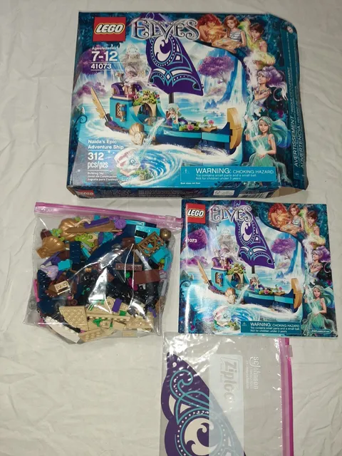 Lego #41073 Elves NAIDA'S EPIC ADVENTURE SHIP Set - Complete w/Box